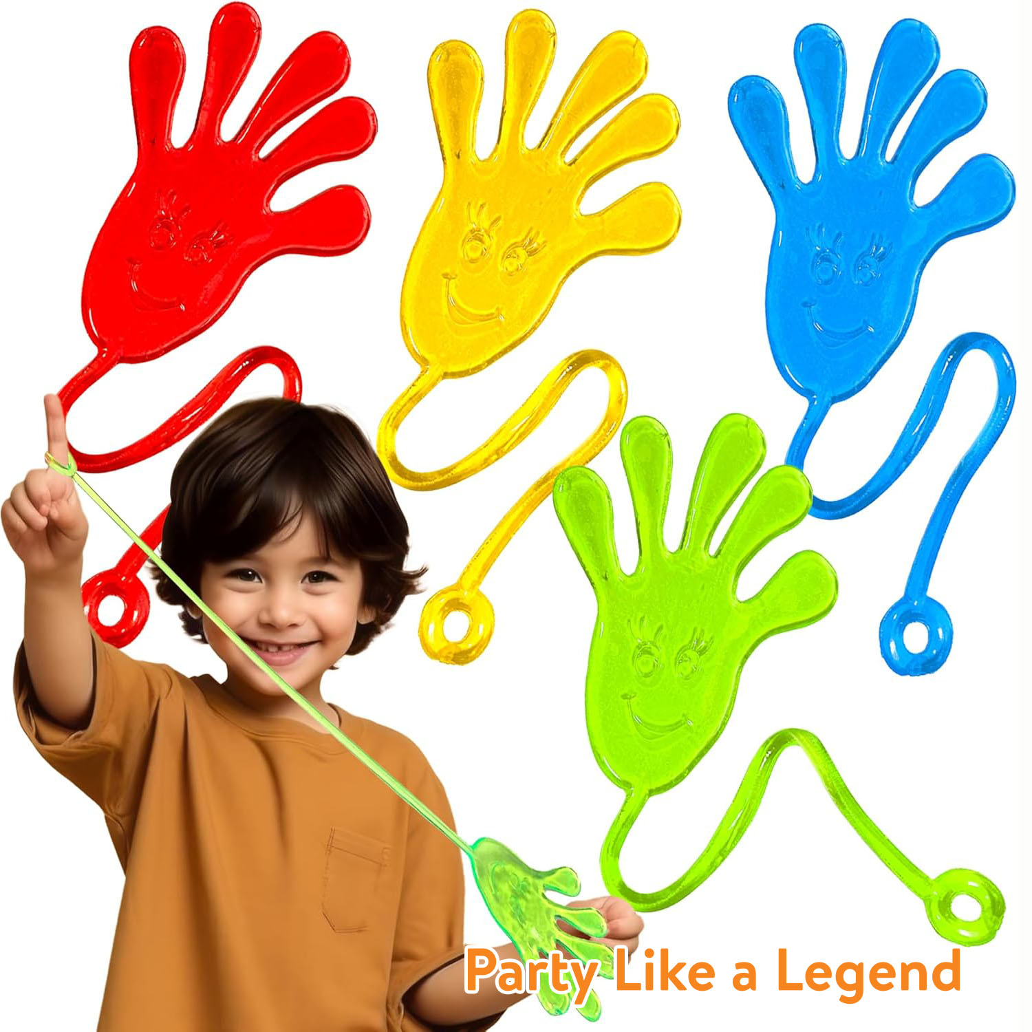 40 Pack Vibrant Sticky Hand Toys