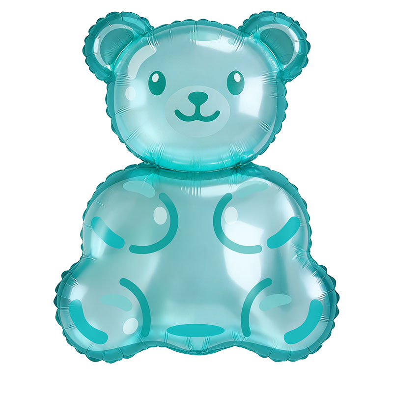 gummybear foil balloon aqua